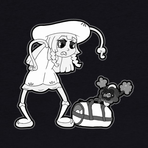 nebby to the bag, NOW! (B/W version) by Kanetho_plz